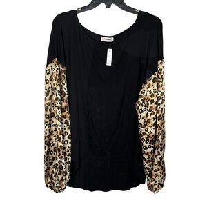 NWT ADORA Women’s Animal Print Blouse